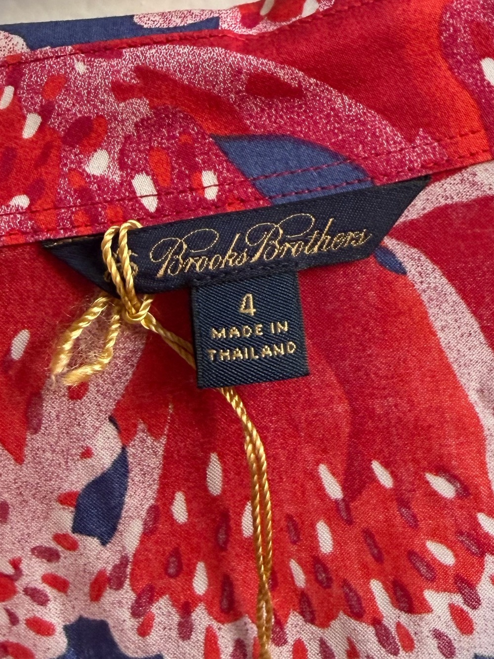 Zac Posen Brooks Brothers Red Floral Shirt Dress - Picture 8 of 8